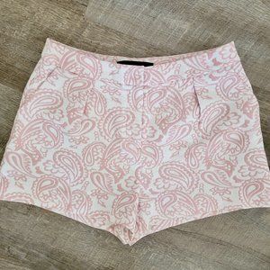 Victoria Beckham for Target Sz 6 Blush Paisley Floral Pleated Jacquard Short